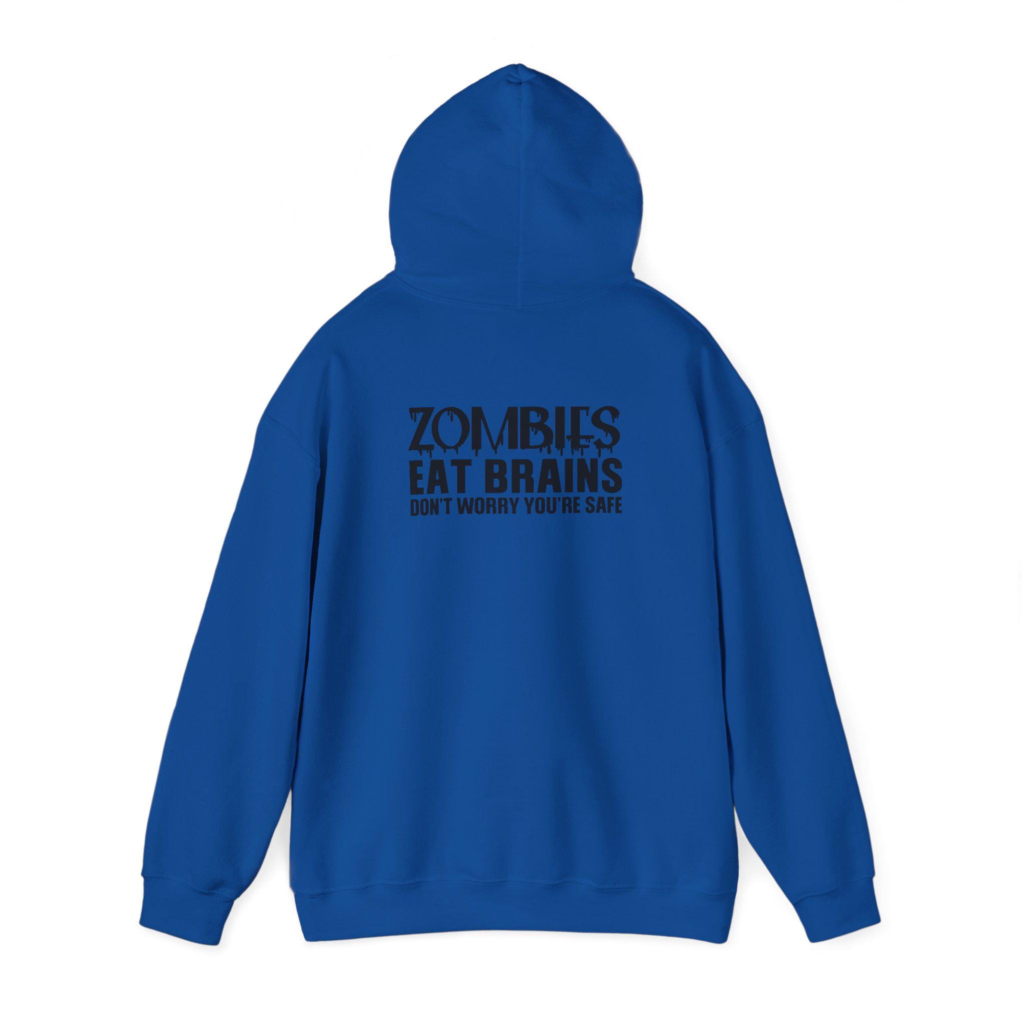 Zombies Eat Brains. Don't Worry. You're Safe. Royal Blue