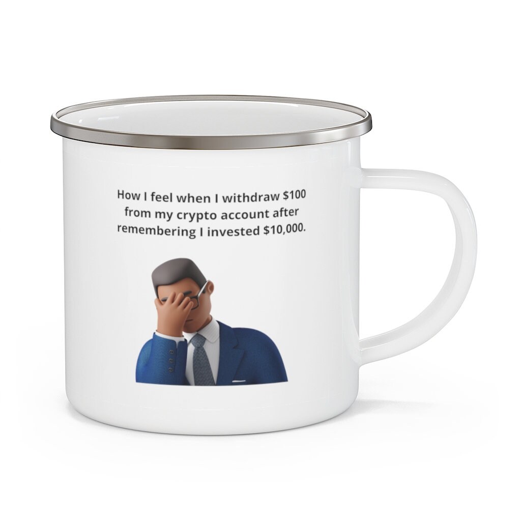 Crypto Investor Enamel Mug: Lightweight Stainless Steel 12oz - Etsy