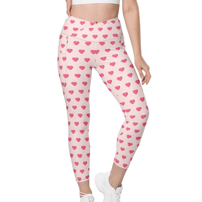 Heart Print Pattern Women Leggings