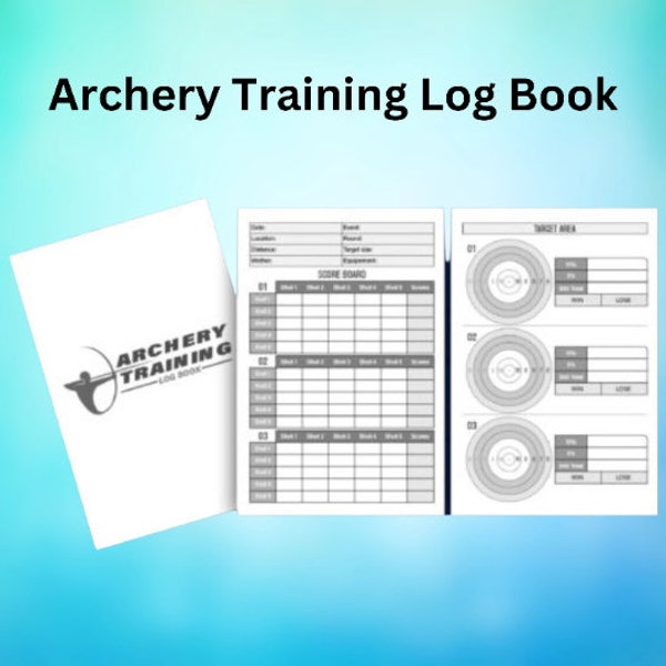 Libro de registro de entrenamiento de tiro con arco - Descarga digital PDF para realizar un seguimiento del progreso y mejorar las habilidades - Descarga digital - Imprimible - PDF - Hoja de trabajo