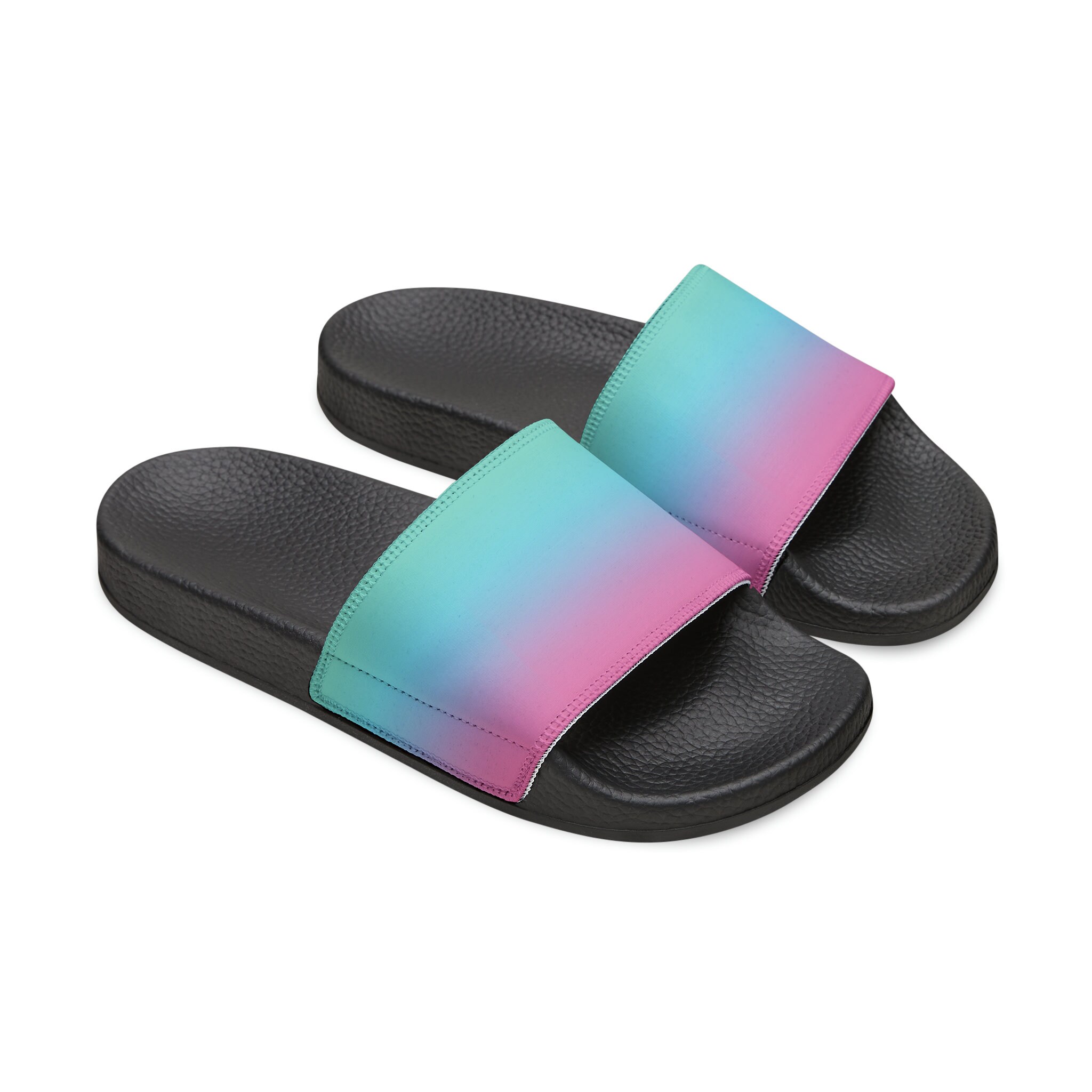 Ombre Blue and Pink/women's Slides/sunrise Inspired PU Slides/ombre  Slippers/birthday Gift/sunrise Inspired Women's Women's PU Slide Sandals -  Etsy