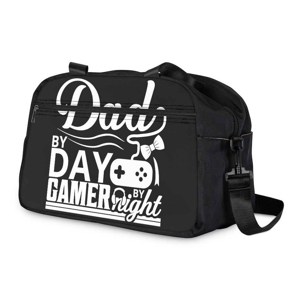 Discover Dad By Day, Gamer By Night, Father's Day Gift Idea, Father Bag, Fitness Handbag.