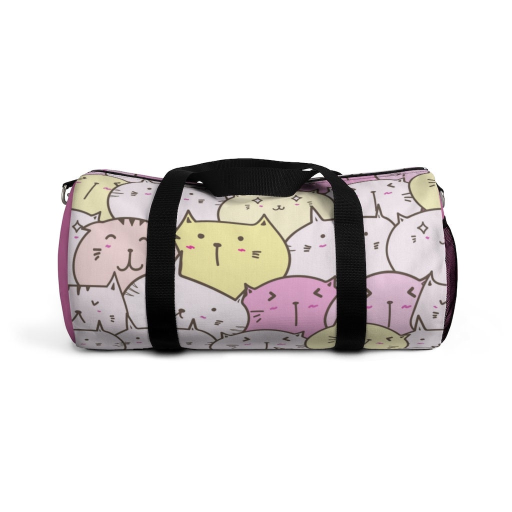 Kitten Duffle Bag Gym Overnight Purse Satchel Kawaii