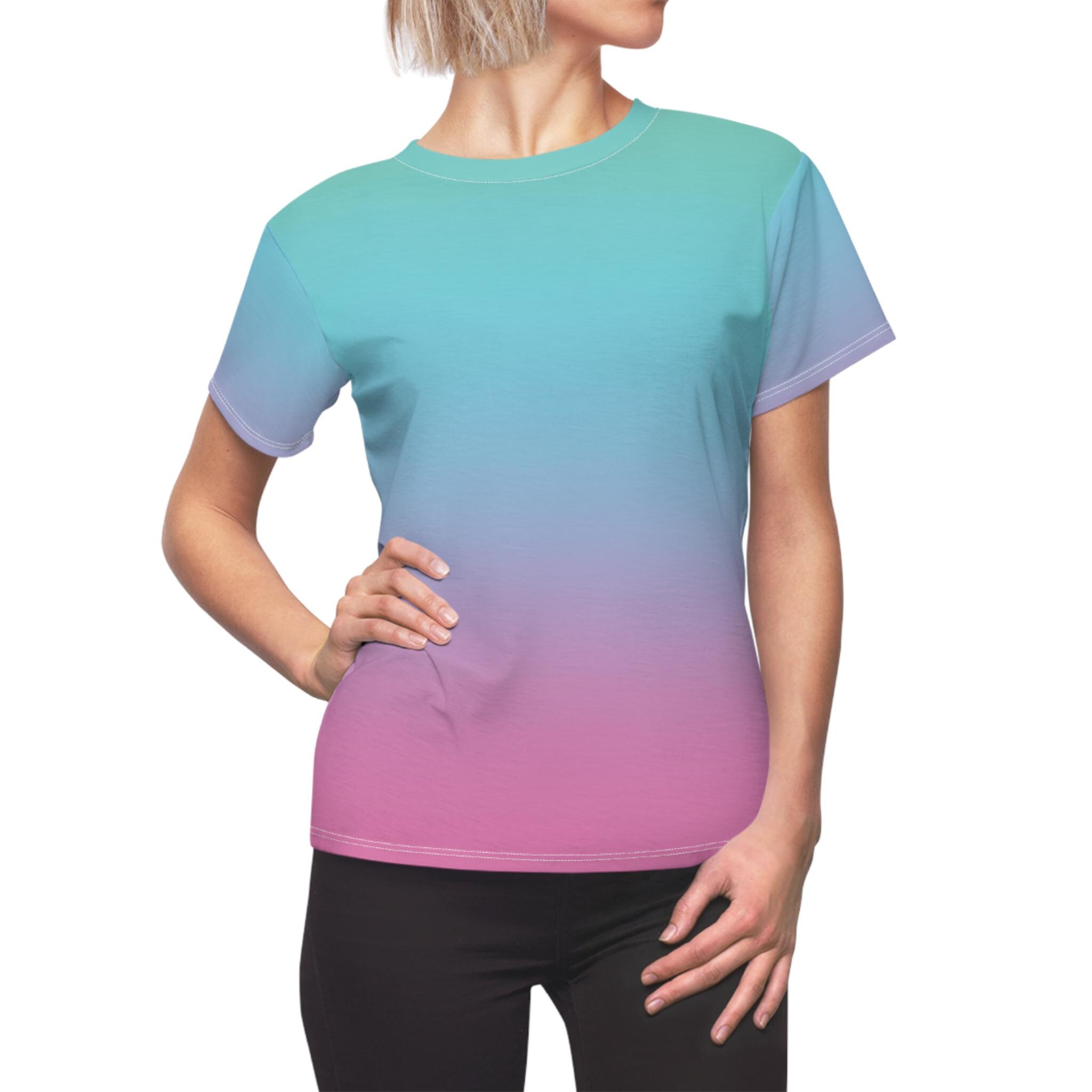 Blue ombre shirt womens sale
