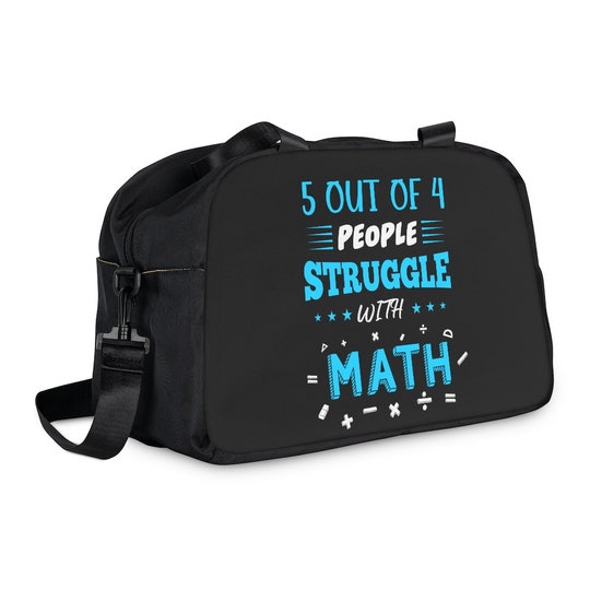 Disover Five Out Of Four People Struggle with Math. Perfect Gift Idea for Math Lover or Math Teacher. Fitness Handbag.