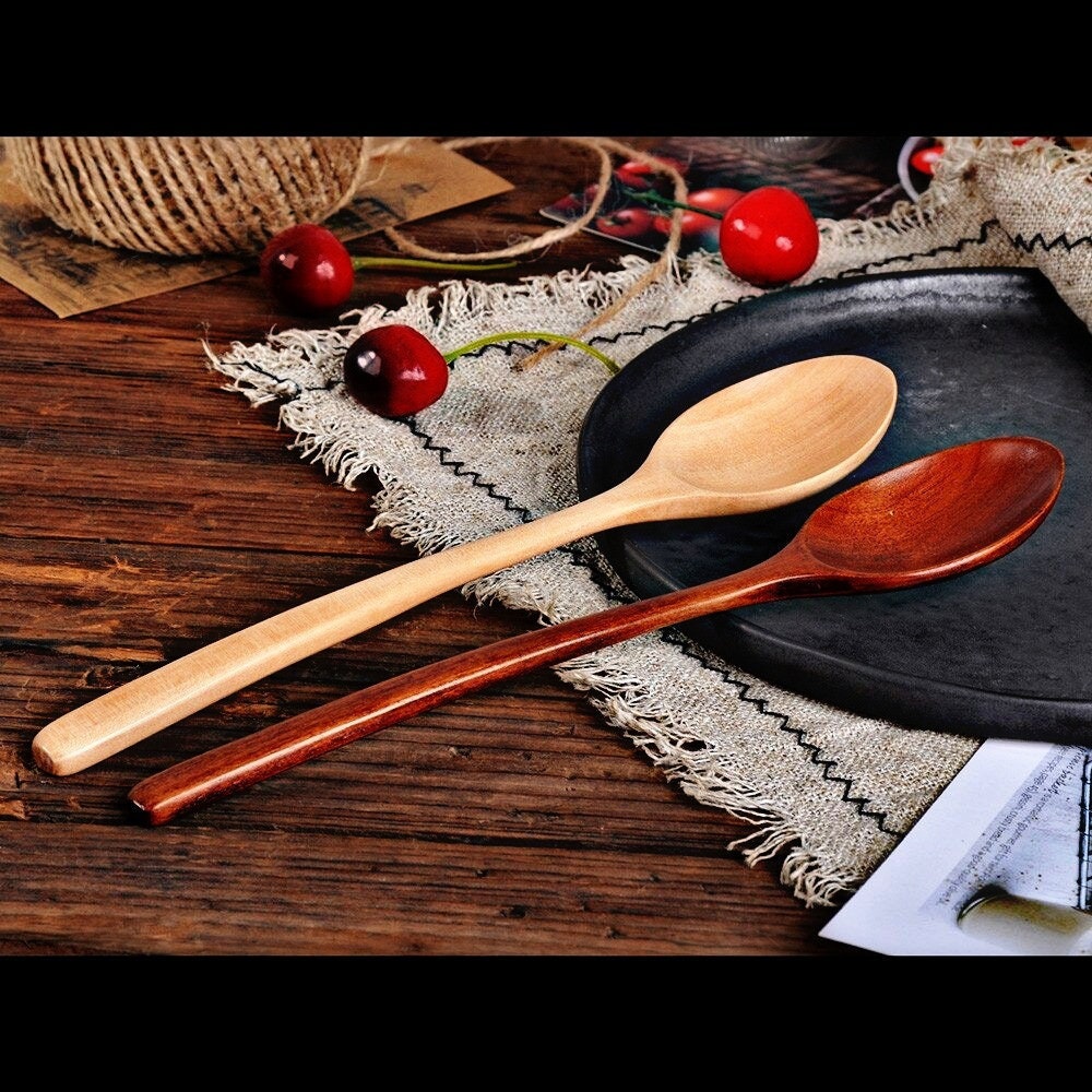 Japanese Style Wooden Spoons Long Etsy