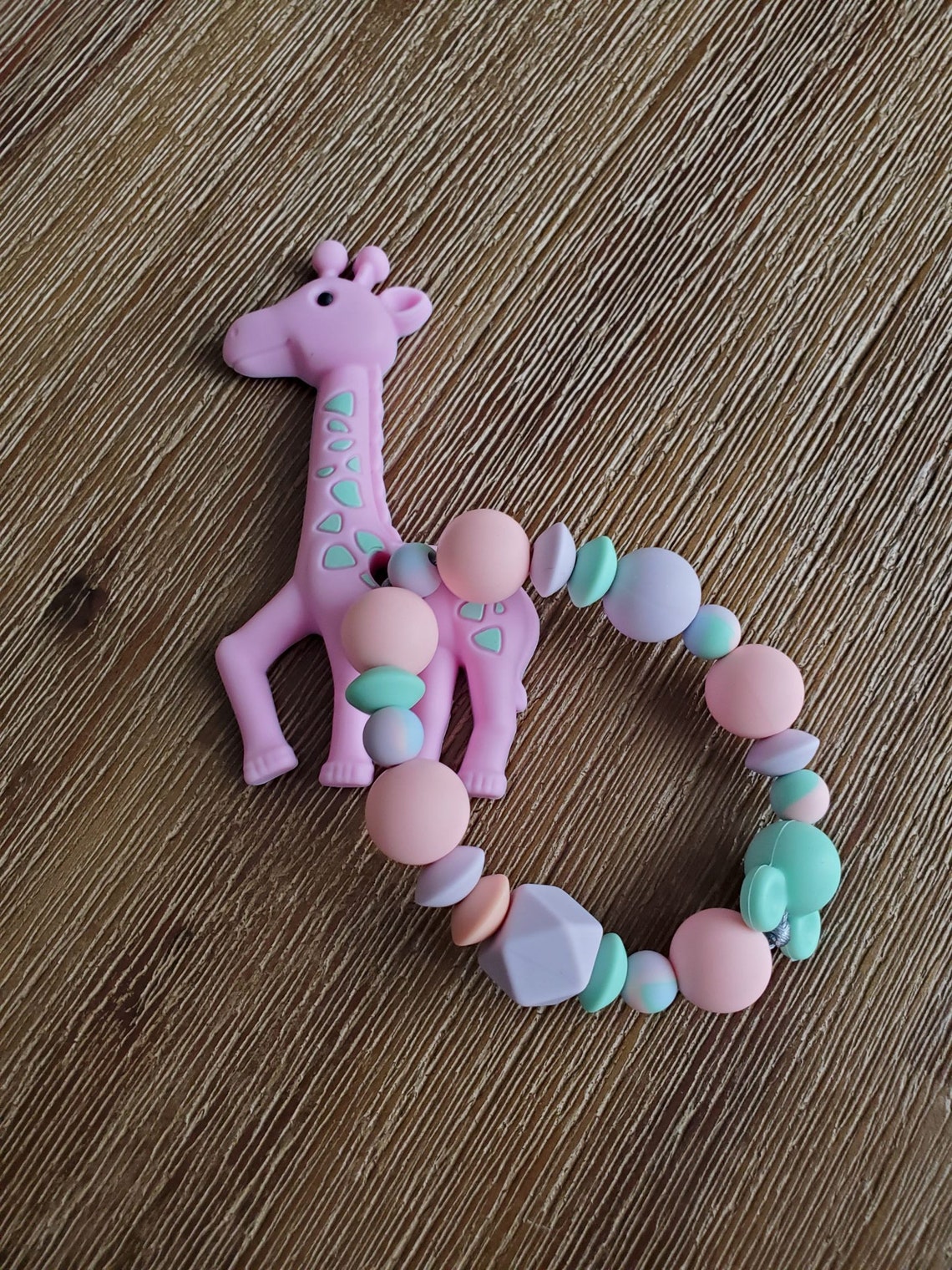Giraffe Baby Silicone Teething Toy/Teether Ring for Baby Etsy