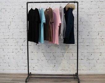 St. Louis - Single - Kleiderstange aus Stahl | Industrial | Retro | Vintage Design | Garderobe - Kleiderständer - Freistehend