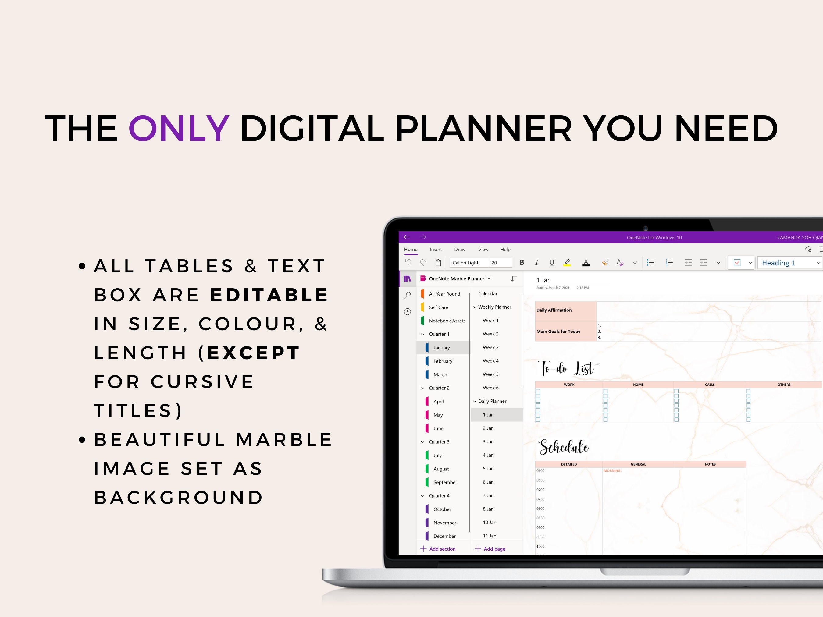 One Note Templates