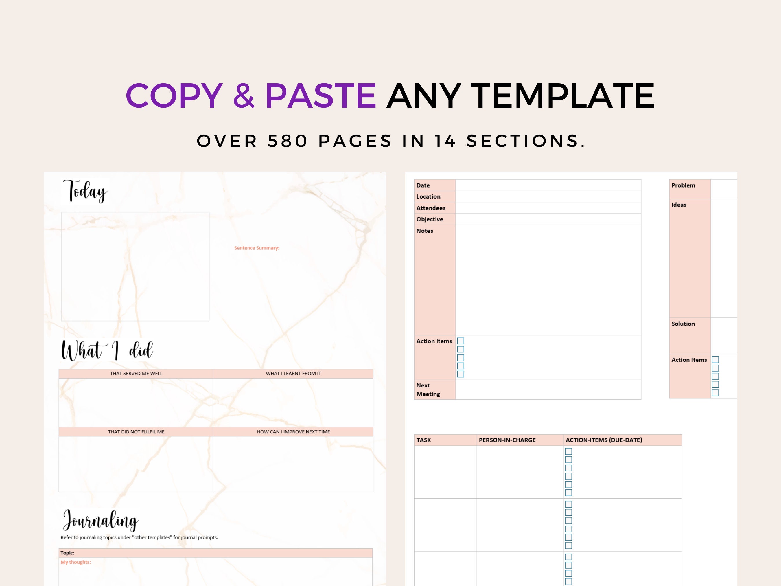 Onenote Pink Planner Onenote Template Ultimate Digital Etsy Australia