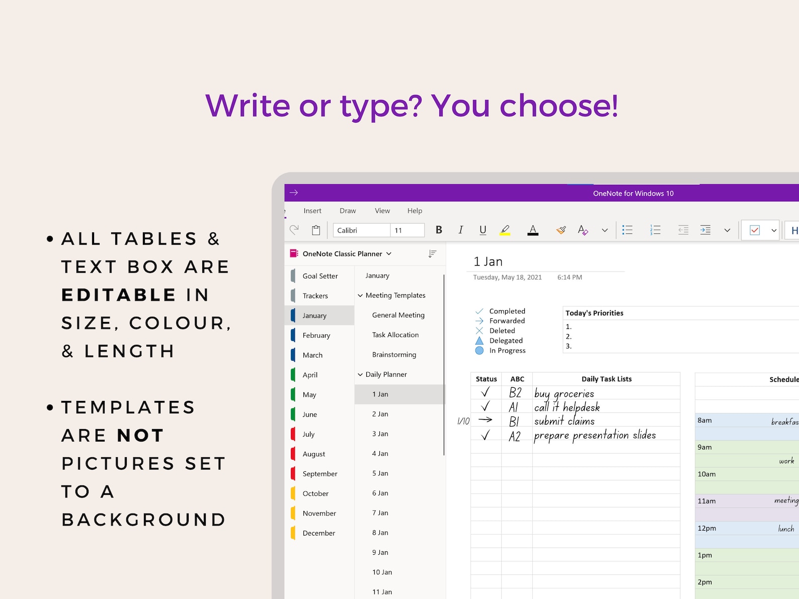 microsoft onenote notebook templates