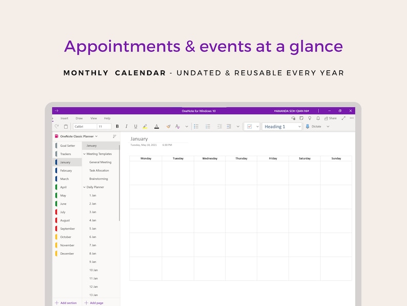 Onenote Template Onenote Digital Planner Task List - Etsy