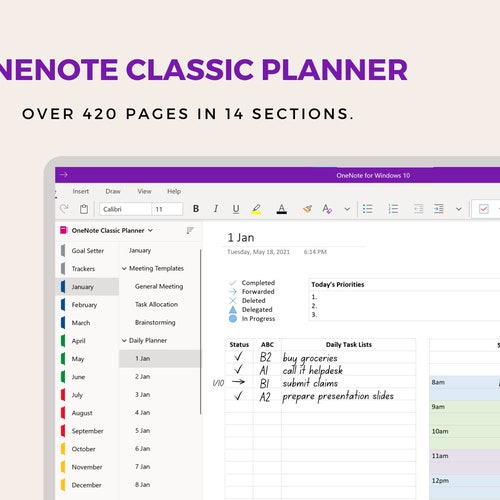 Onenote to Do Template Etsy