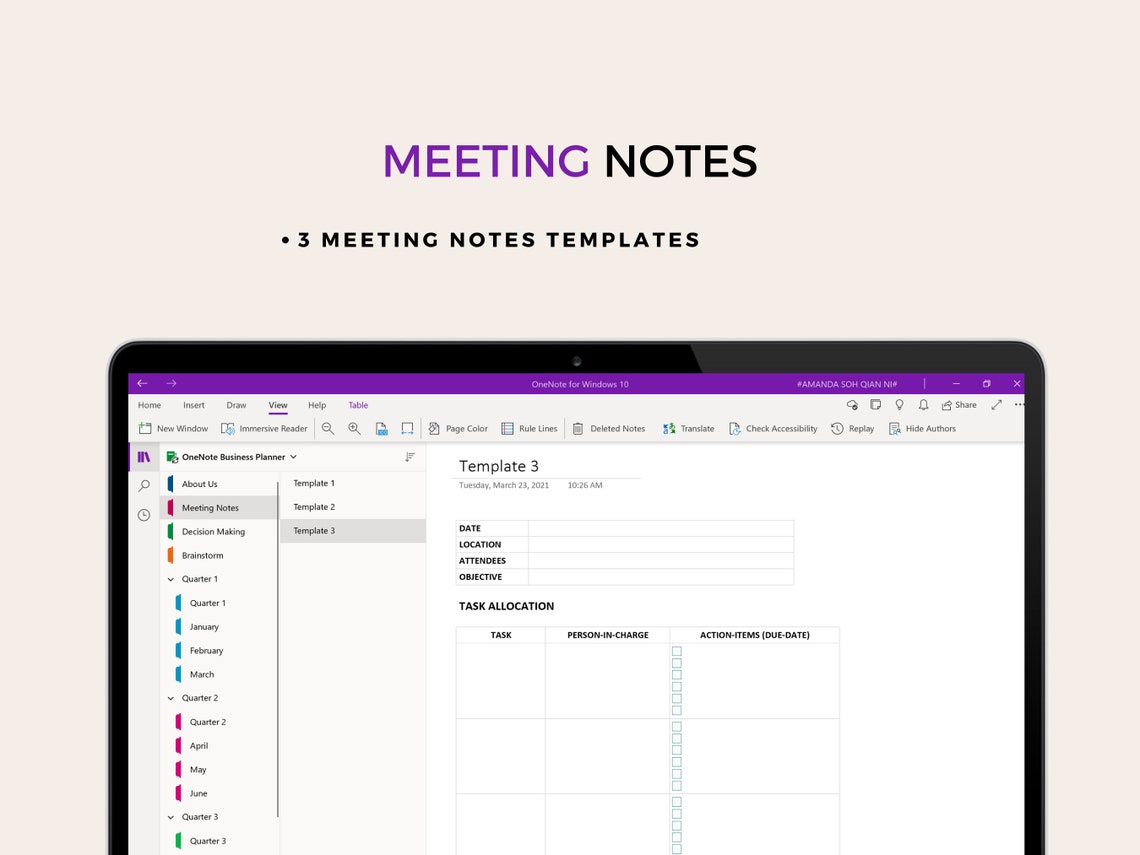 One page business plan template word picture
