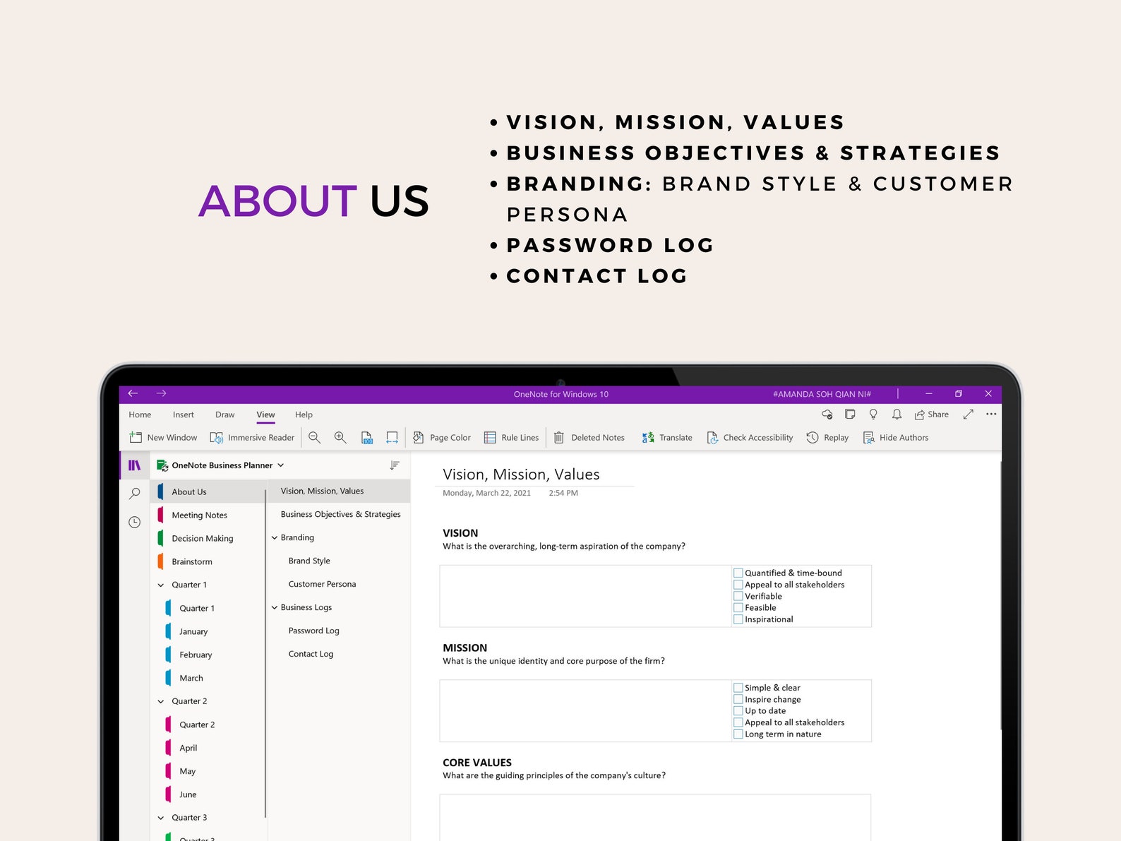 Free business plan template image