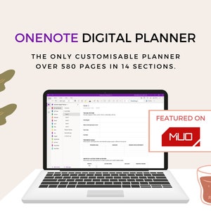 OneNote Daily Planner | ultimate digital planner, guided journal, surface pro, student schedule, customised planner, editable