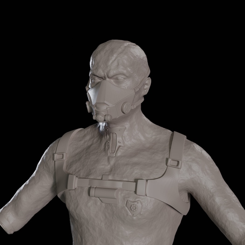 Darth Vader in bacta tank 3D model image 6