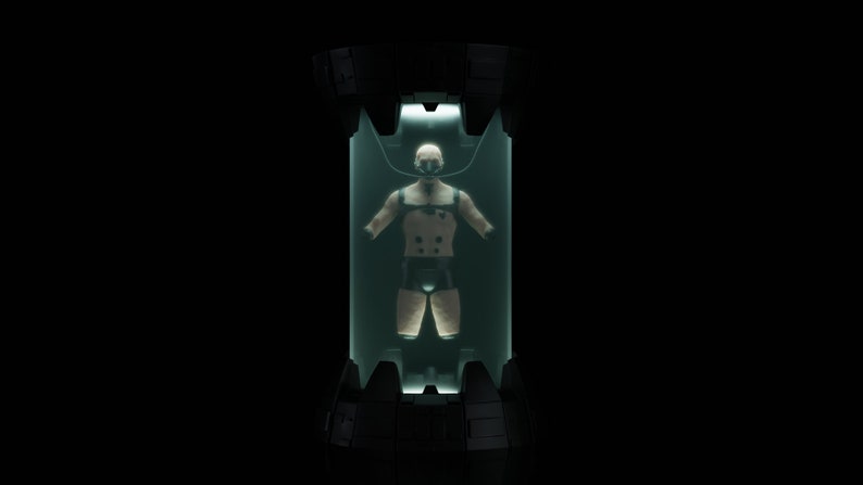 Darth Vader in bacta tank 3D model image 7