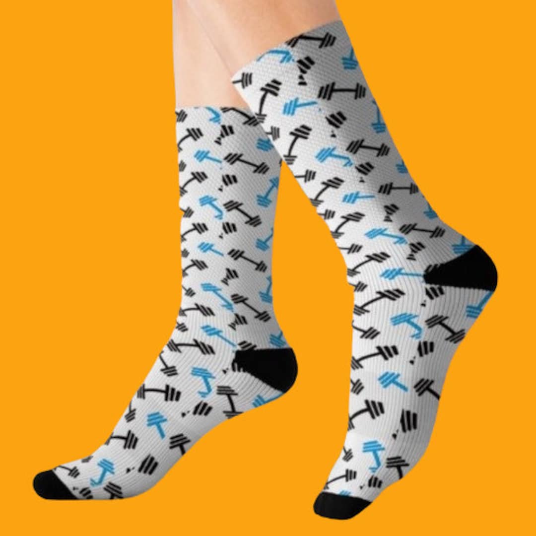 Cute Unisex Dumbbells Socks Fun Workout Socks Gym Accessories Etsy