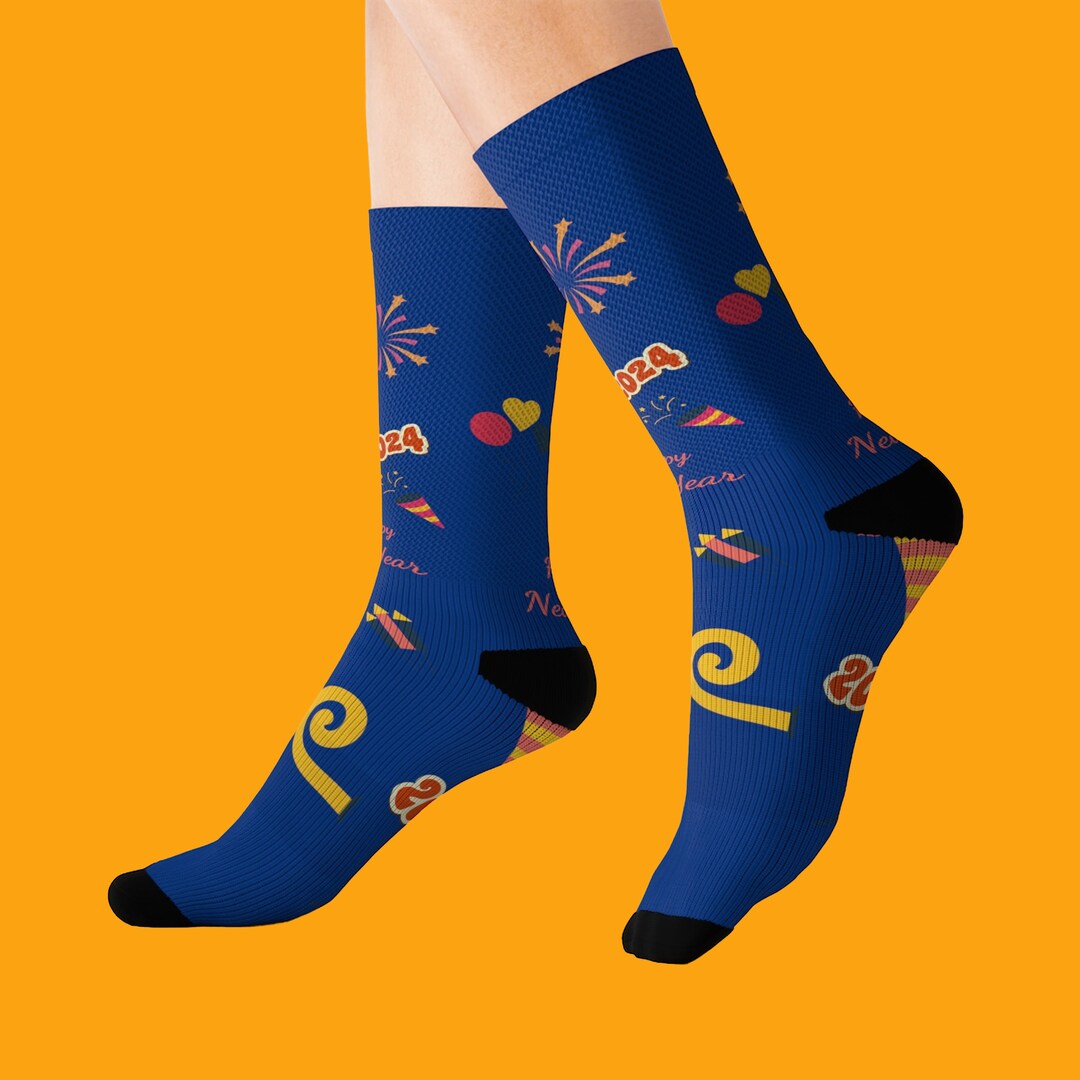 2024 Happy New Year Socks, Womens Socks, Men's Socks, Gift for Women