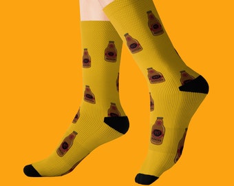 40 oz Beer Socks  Unisex  Novelty Design for Dad  Gift for Beer Lovers