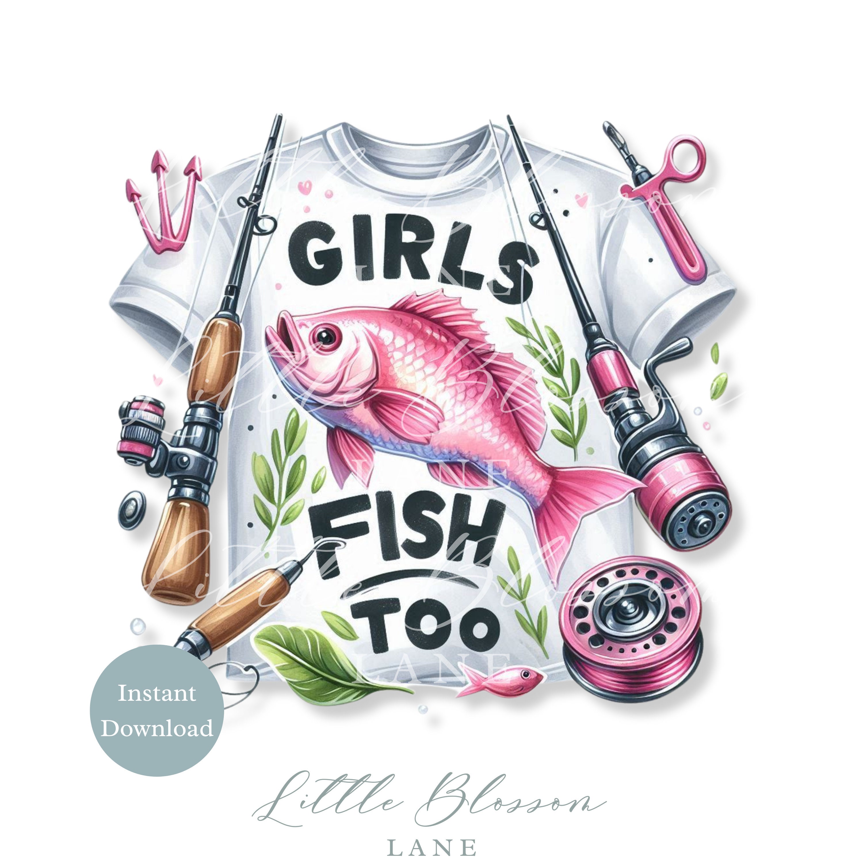 Female Angler Artwork PNG Fishing Graphics for Women Catch of the Day ...