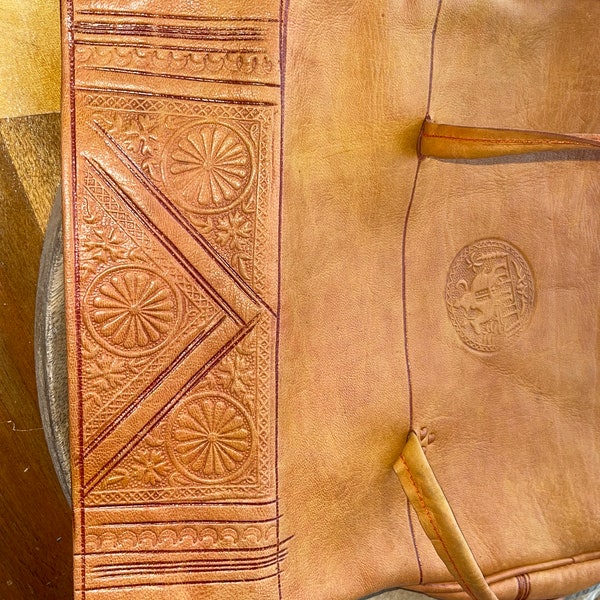 Leather bag Morocco camel caramel brown