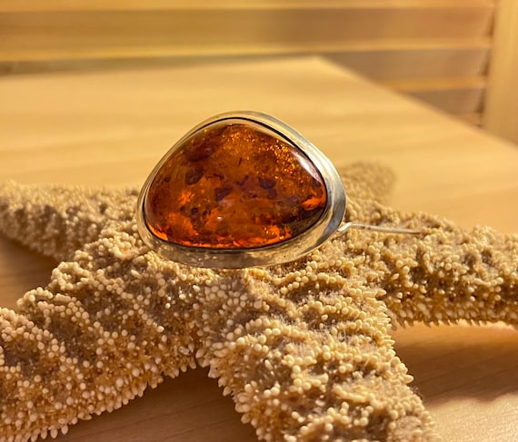 Brooch amber extravagant exceptional unique piece… - image 1