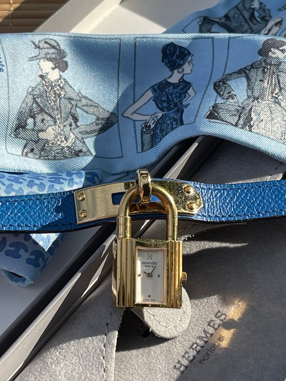 Hermès Mini Kelly Blue Leather ref.65902 - Joli Closet