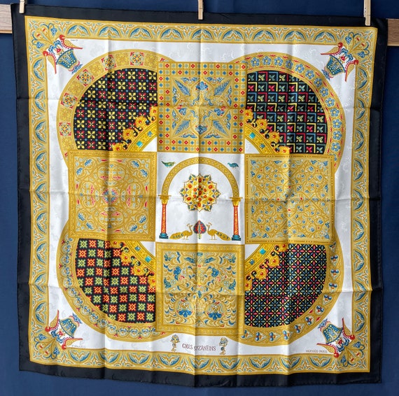 【未使用品】HERMES エルメス カレ40 CIELS BYZANTINS Hermes Silk Scarf Paris Ciels Byzantins Exceptionally Extravagant