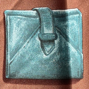 Hermes silk scarf Paris In the Pocket by Leigh Cooke nut brown petrol blue unusual exceptionally adorable