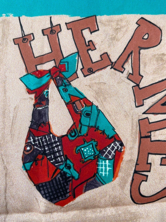 Hermes Silk Scarf Turquoise J Aime Mon Carre for Colette Hermes Silk Scarf Turquoise J Aime Mon Carre for Colette