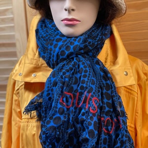 Louis Vuitton x Kusama Yayoi scarf pumpkin cloth leo style stole soft limited collection