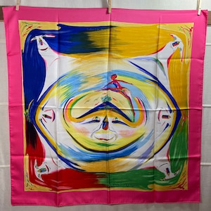 Hermes Paris silk scarf scarf Smiles in the Third Millenary Sefedine Ibrahim Alamin very rare extravagant exceptional rarity collector