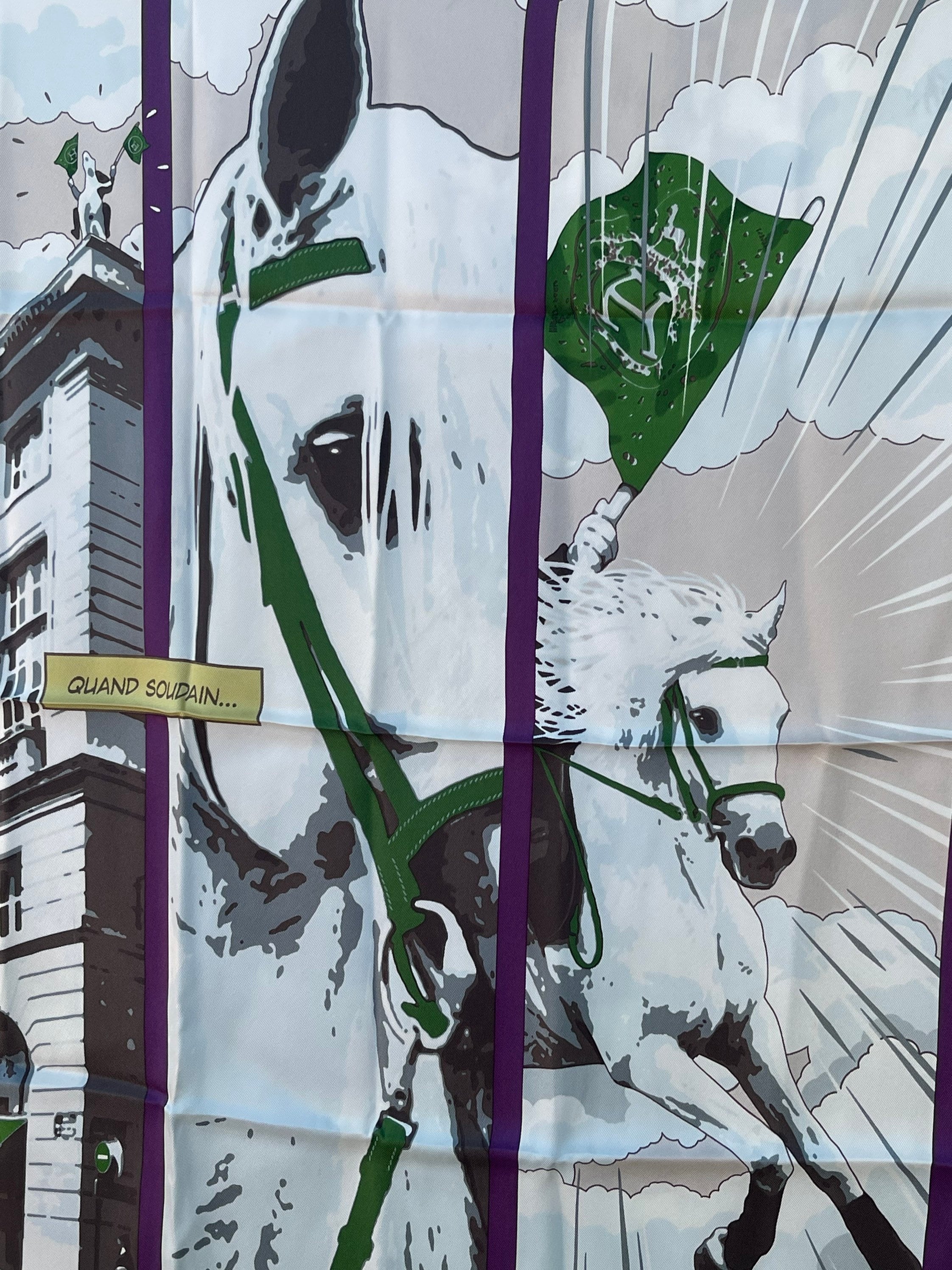 Hermes Silk Scarf Paris 70 Cm Quand Soudain Dimitri Ribaltchenko