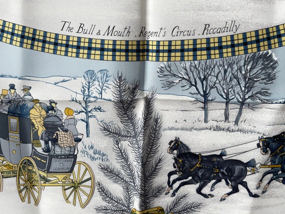 エルメス シルク LHIVER EN POSTE スカーフ Hermès L'Hiver en Poste Red Silk Scarf - Vintage Lux