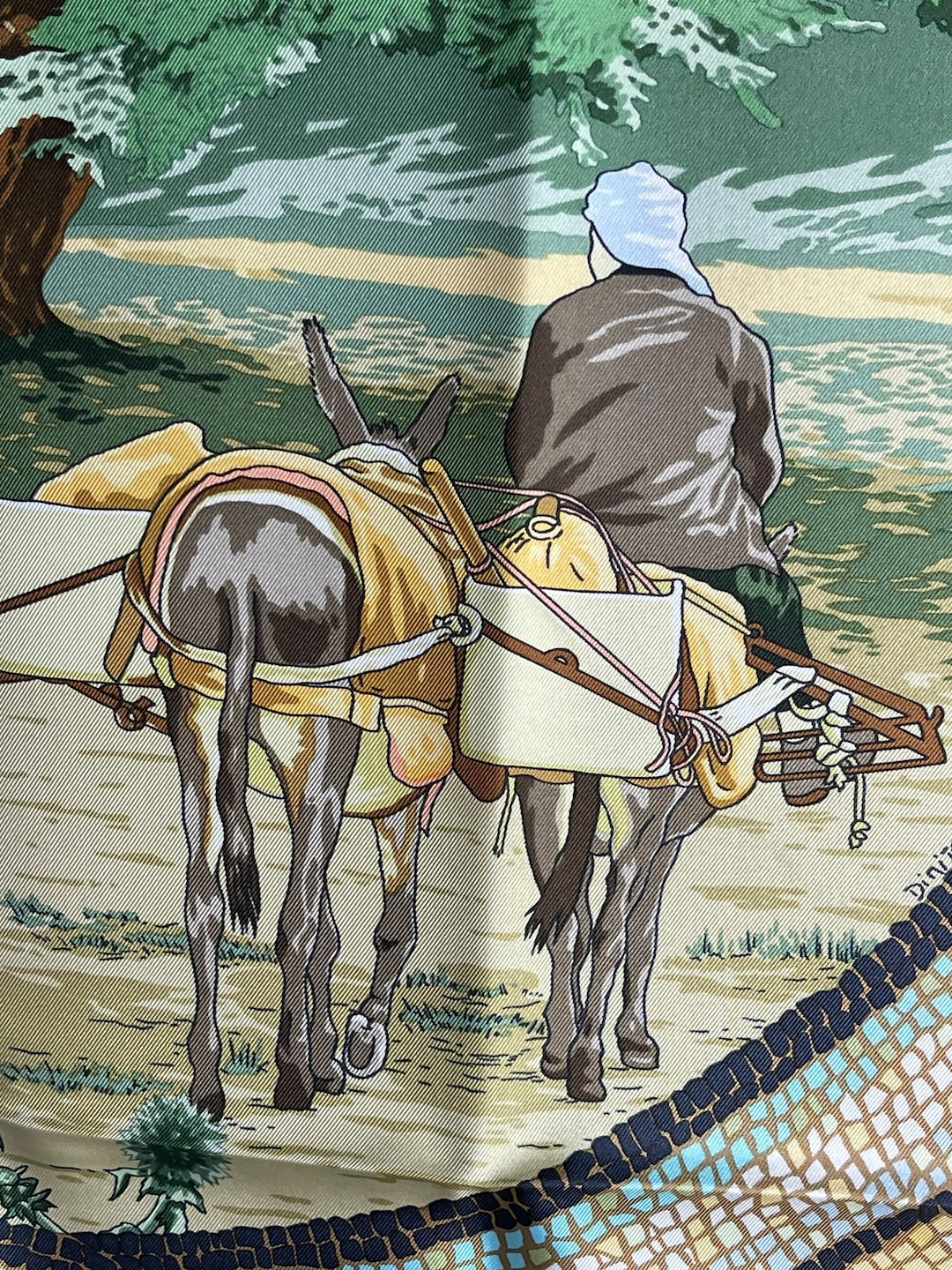 Hermès Sous le Cèdre シルクスカーフ Hermes Paris Silk Scarf Sous Let Cedre Hermès Sous Le Cèdre