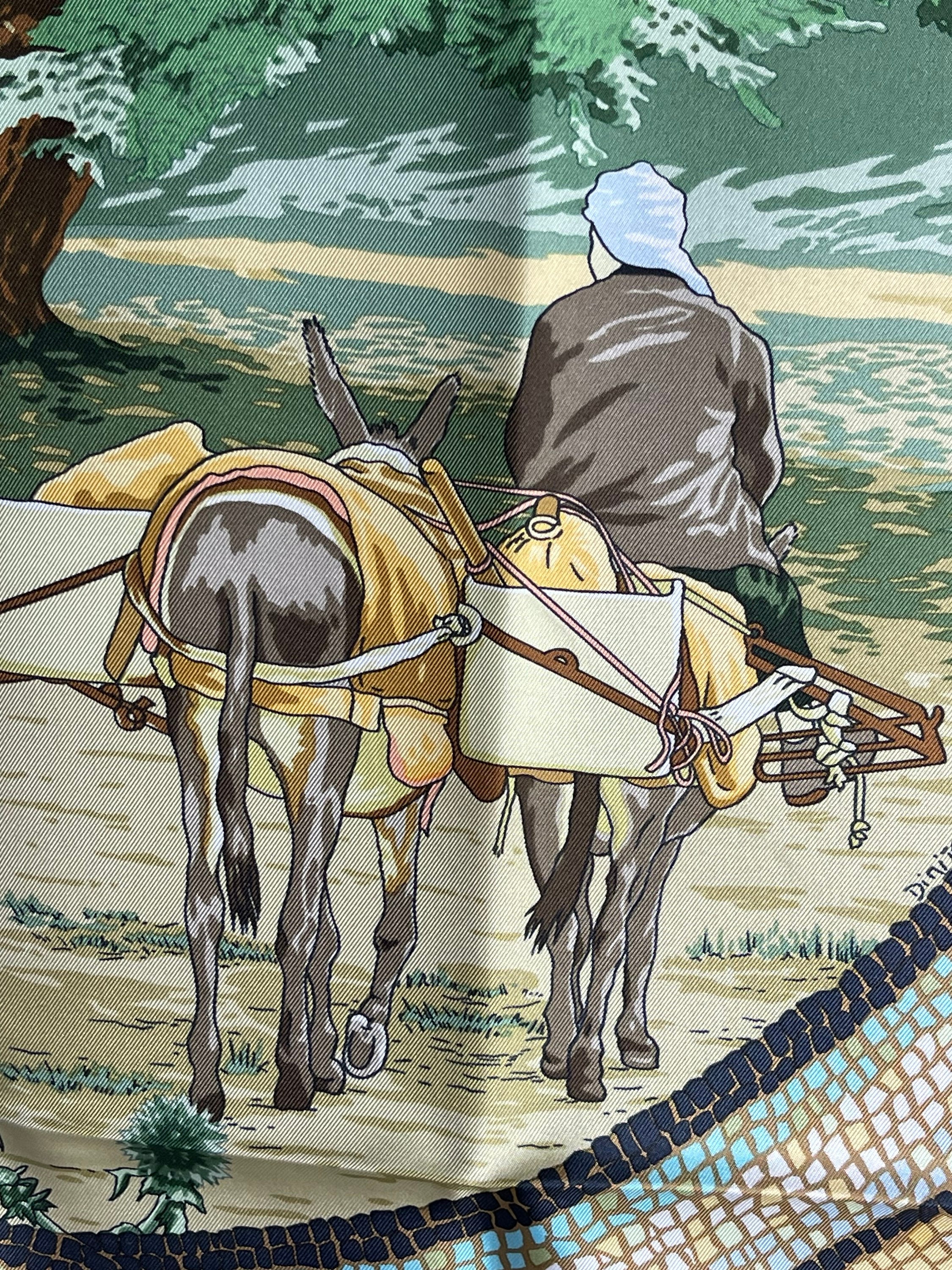 Hermes Paris Silk Scarf Sous Let Cedre Hermès Sous Le Cèdre