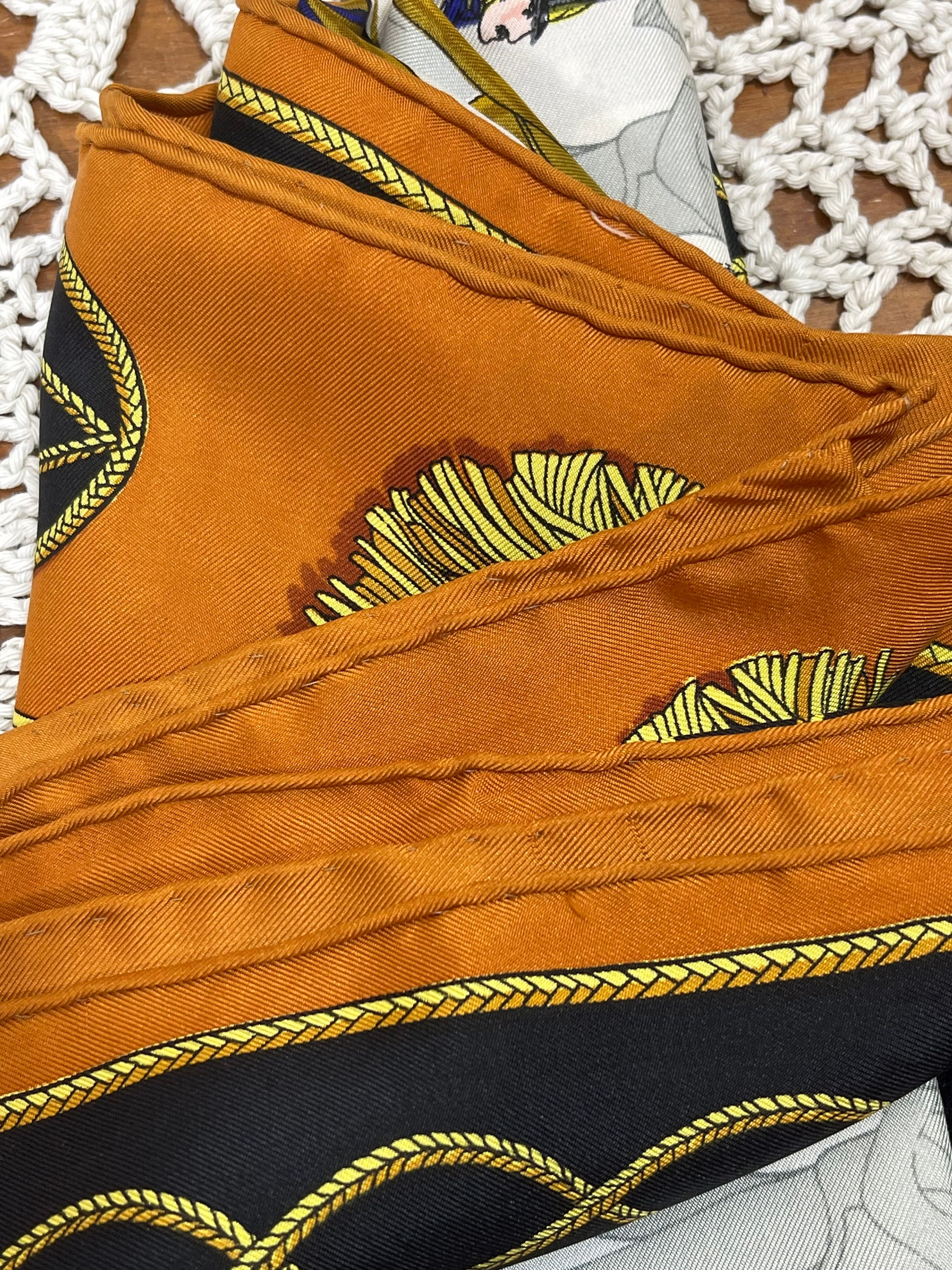Hermes Silk Scarf Paris Vintage Silk Scarf La Parade 1966 by