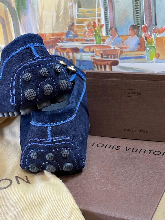 Louis Vuitton Women's Shoes Royal Blue Suede Initials -  Finland