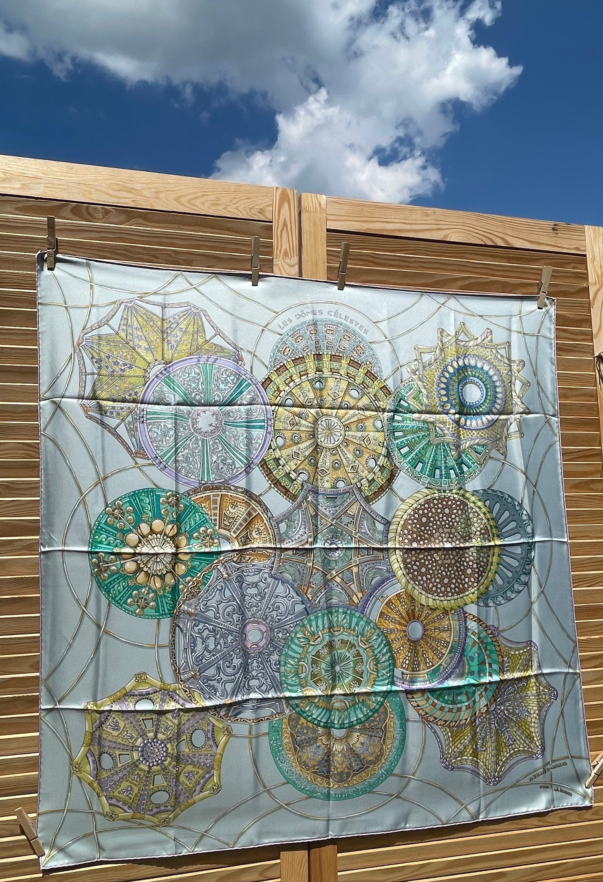 HERMES エルメス スカーフ カレ les domes celestes Hermes Silk Scarf Paris Les Domes Celestes Special Edition