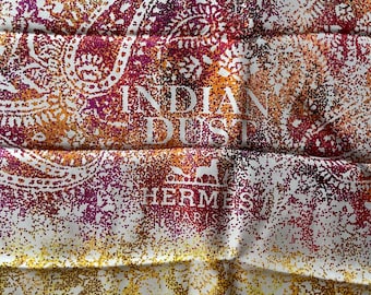 Hermes Silk Scarf Paris Indian Dust Pierre Emery imaginatively colorful rarely foulard carre magical