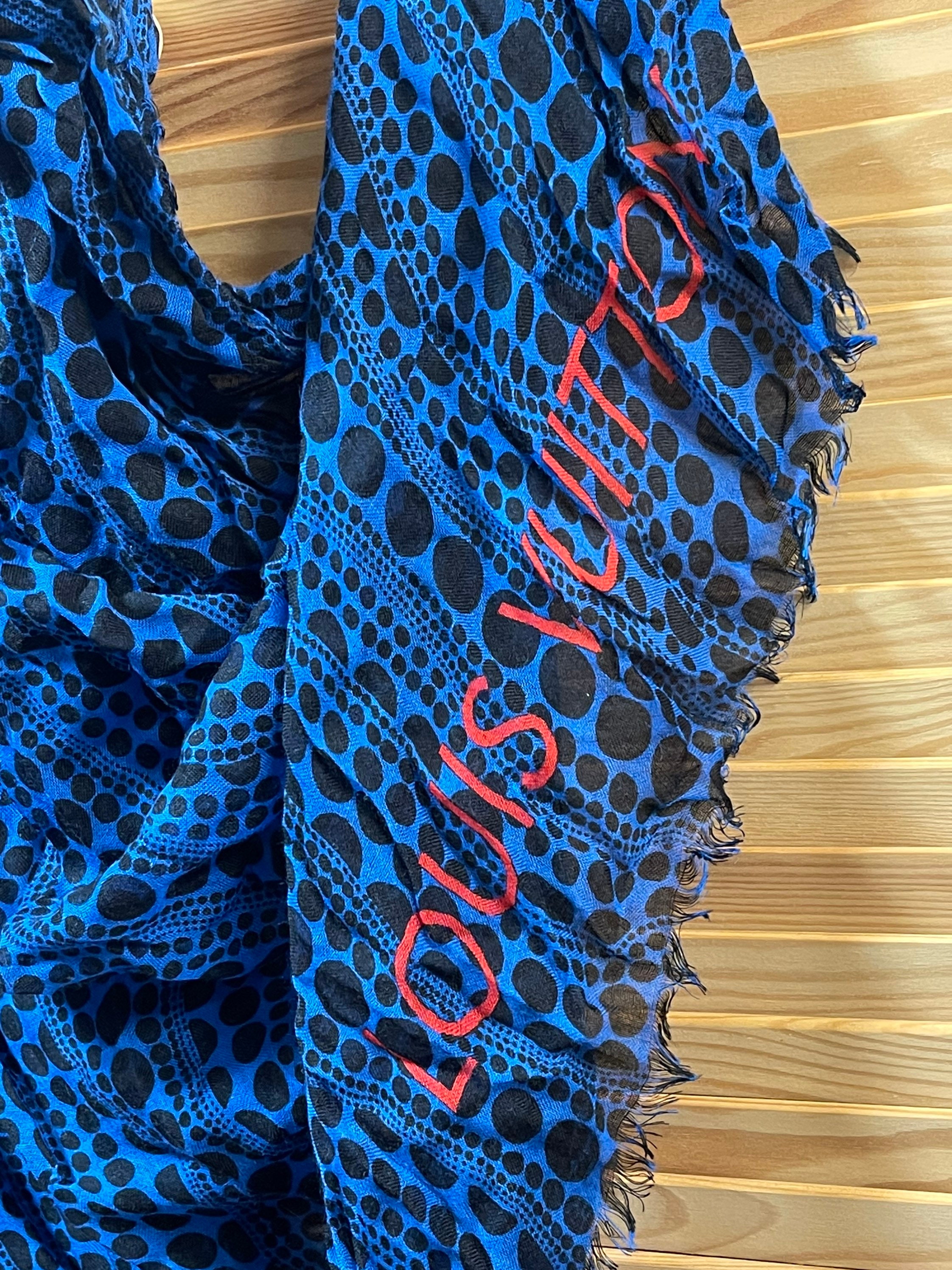 louis vuitton leopard scarf blue