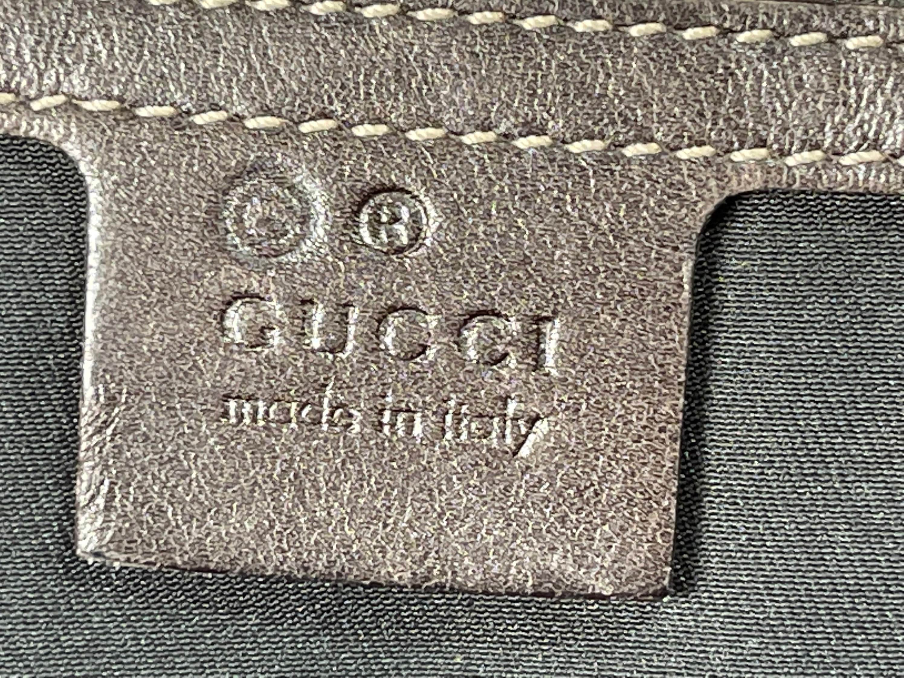 Gucci Handbag Boston Made in Italy Fabric With Leather Extravagant 
