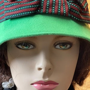 Hat Chapeau Fatal Berlin moss green Irish Green Unique item handmade German Designer