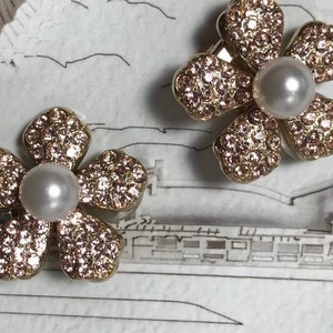 Boucles D'oreilles Vintage Philippe Ferrandis - Résine Et Cuivre Doré 24 Carats - Occasion Très Bon état