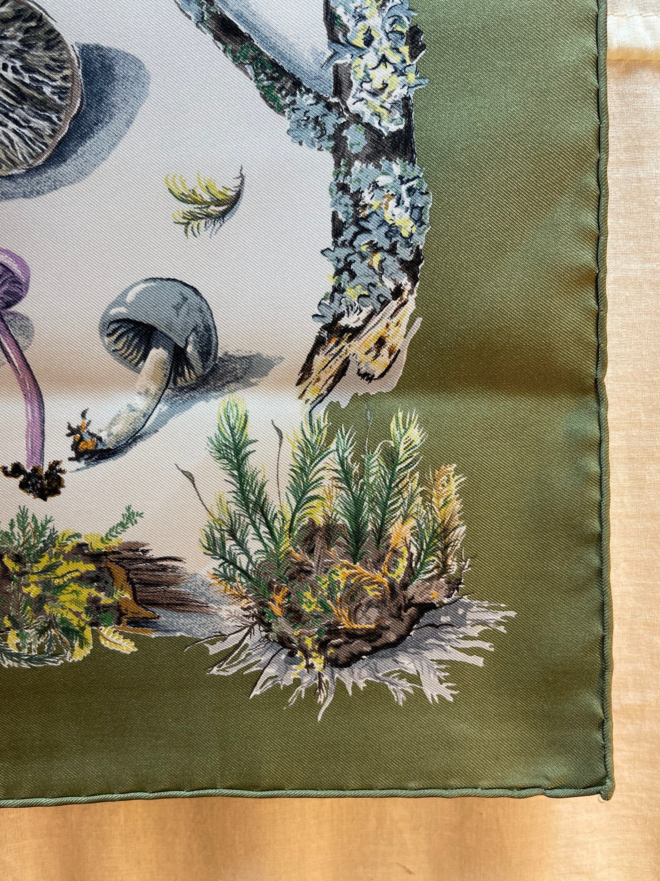 Hermes Silk Scarf Paris Les Champignons Anne Gavarnie Francoise De