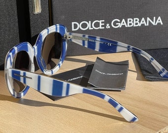 Dolce and Gabbana D&G sunglasses blue white exceptional extravagant rare