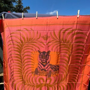 Hermes dip dye Tigre Royale surteint Indian Rose Orange Anthracite Christiane Vauzelles India Burma majestic big cat