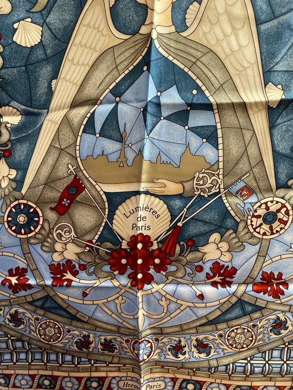 Hermes silk scarf foulard carre Lumieres de Paris… - image 6